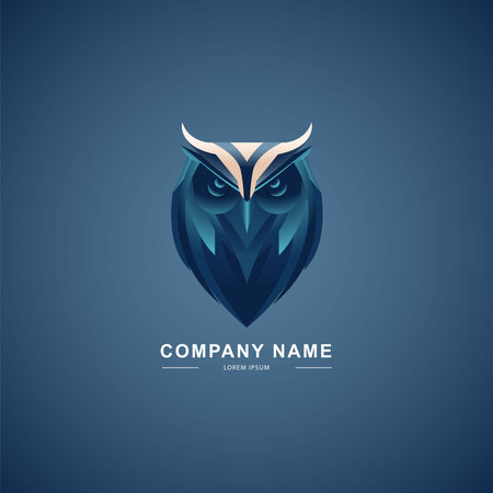 Owl logo template. Corporate identity design. Business corporate vector icon.のイラスト素材
