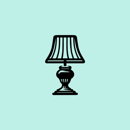 Lamp icon isolated on blue background. Vector illustrationのイラスト素材