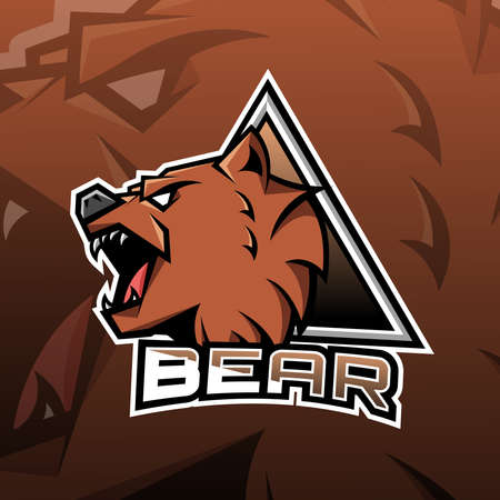 Bear mascot logoのイラスト素材