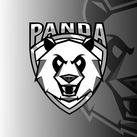 Panda mascot logoのイラスト素材