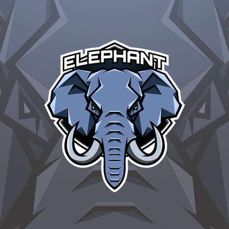 Elephant mascot logoのイラスト素材