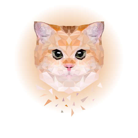 Cute cat. low poly artのイラスト素材