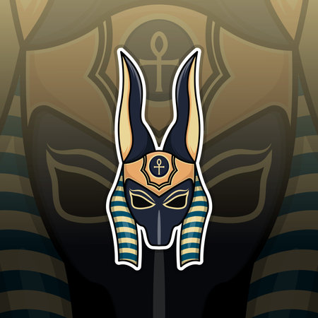 Anubis mascot illustrationのイラスト素材