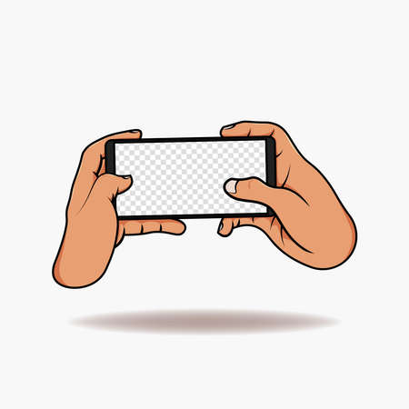 Gamer mobile illustrationのイラスト素材