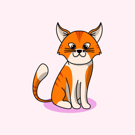 Cute cat mascot character illustrationのイラスト素材