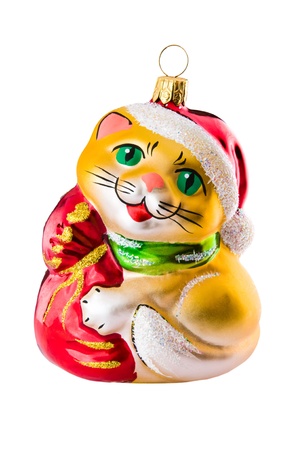 Christmas-tree decorations  Isolated catの写真素材