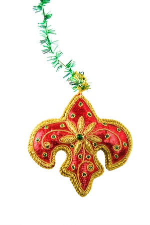 Christmas-tree decorations  Isolated on whiteの写真素材