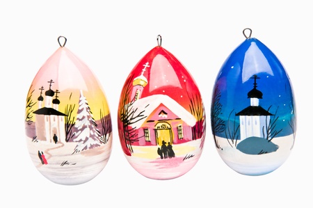 Christmas-tree decorations  Isolated on whiteの写真素材