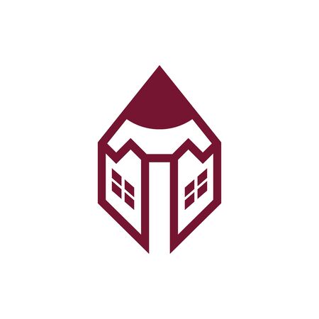 creative home logo for companies in the creative field, a place for creativity for all, places of education etc.のイラスト素材