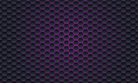 abstract hexagonal honeycomb dark black purple background with luxury style. Modern, minimalist, suitable for wallpapers, banners, backgrounds, cards, book illustrations, landing pages, etc.のイラスト素材