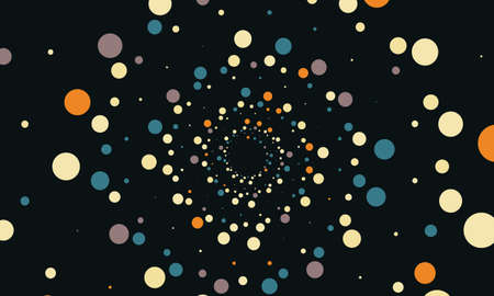 abstract circle with various size spiral shapes background. Modern, minimalist, suitable for wallpapers, banners, backgrounds, cards, book illustrations, landing pages, etc.のイラスト素材