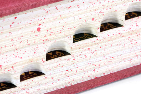 Macro shot of the index side of a big dictionaryの写真素材