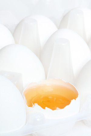 Macro shot of an open egg の写真素材