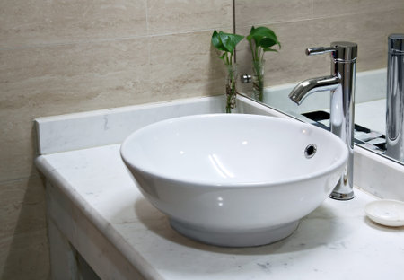 Hotel washroom interiorの写真素材