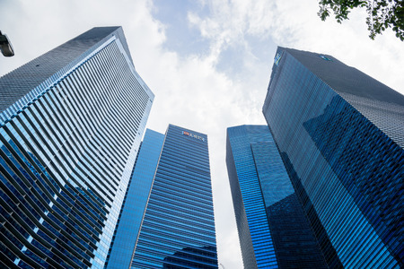 Singapore skyline sceneryのeditorial素材