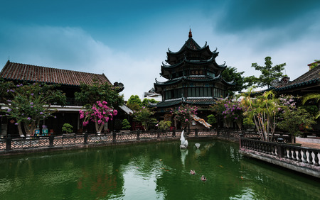 The scenery of Yuyin Shan Fang Ancestral Gardenのeditorial素材