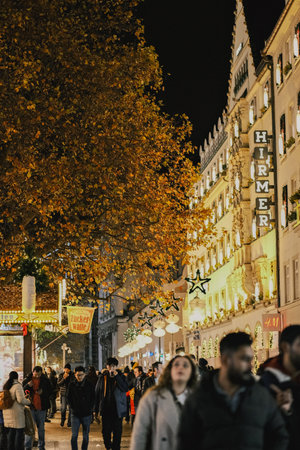 Christmas market in Marienplatz Munichの写真素材