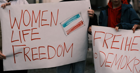Munich, Germany - 11302022: Campus Rally for Iranのeditorial素材