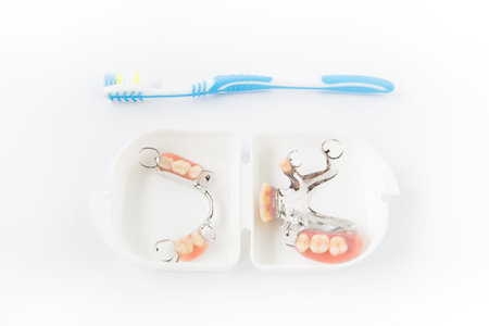 Dental hygiene and cleanliness concept with a toothbrush