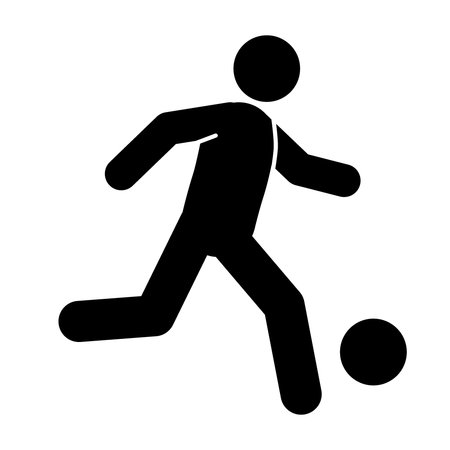 vector illustration of soccer players silhouetteのイラスト素材