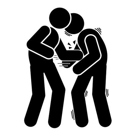 icon people are fighting. robbery. beating. brawl.のイラスト素材