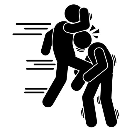 icon people are fighting. robbery. beating. brawl.のイラスト素材