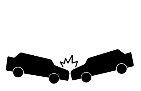 Broken car icon. Flat illustration of broken car vector icon for webのイラスト素材