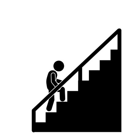 Staircase icon. Simple illustration of stairway vector icon for webのイラスト素材
