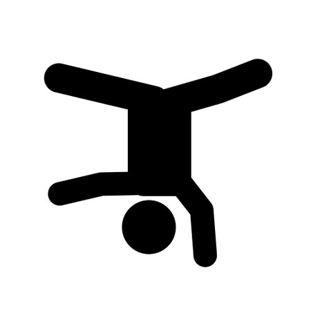Diving Icon Vector. Flat style black symbol on white background. handstandのイラスト素材