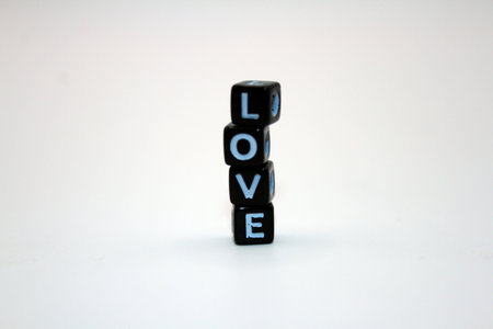 photo with love sentences, on a white background