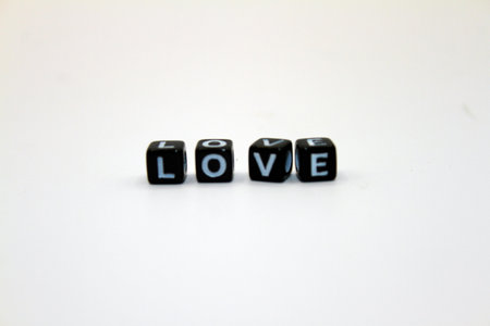 photo with love sentences, on a white backgroundの写真素材