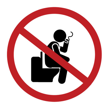 No smoking sign on white background. Vector illustration.のイラスト素材