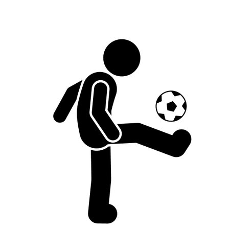 Soccer player icon. Simple illustration of soccer player vector icon for webのイラスト素材