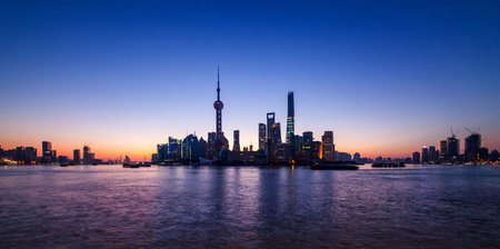 Architectural landscape of Lujiazui, the Bund, Shanghai