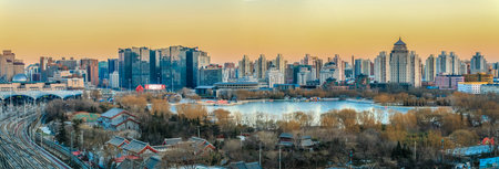 Beijing urban architectural landscapeのeditorial素材