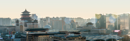 Beijing urban architectural landscapeのeditorial素材