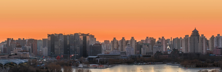 Beijing urban architectural landscapeのeditorial素材