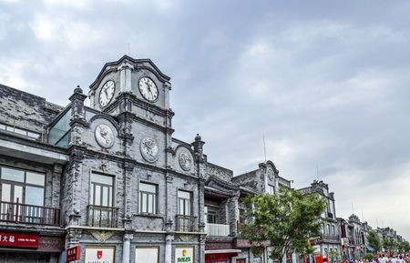 Architectural landscape of Qianmen Street in Beijingのeditorial素材