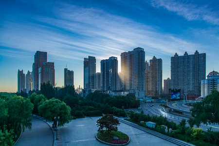 Urban architectural landscape in Harbin, heilongjiang provinceのeditorial素材