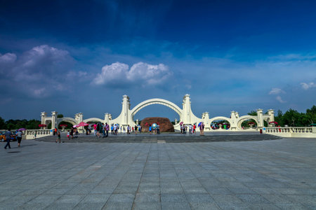 The natural landscape of the sun island in Harbin, heilongjiang provinceのeditorial素材