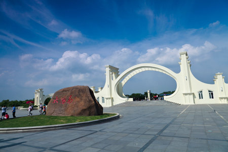 The natural landscape of the sun island in Harbin, heilongjiang provinceのeditorial素材