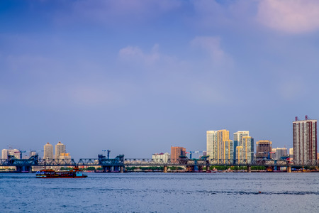 The Bund architectural landscape of Songhua River, Harbin, Heilongjiangのeditorial素材