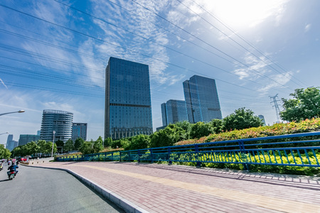 Architectural Landscape of High-rise Buildings on Changjiang Road, Hefei City, Anhui Provinceのeditorial素材
