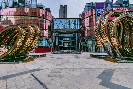 Architectural landscape of urban high-rise buildings in Hefei City, Anhui Provinceのeditorial素材