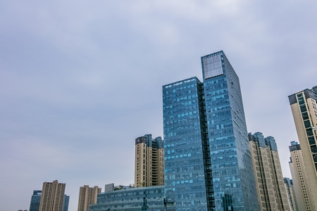 Architectural landscape of urban high-rise buildings in Hefei City, Anhui Provinceのeditorial素材