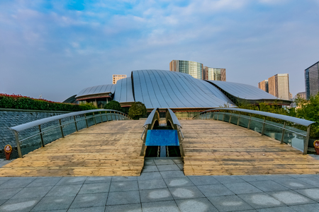 Architectural Landscape of the Grand Theatre of Hefei City, Anhui Provinceのeditorial素材