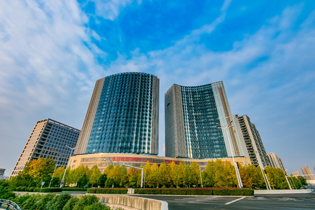 Architectural landscape of urban high-rise buildings in Hefei City, Anhui Provinceのeditorial素材