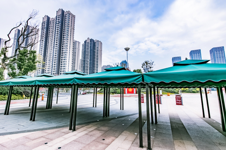 Architectural landscape of urban high-rise buildings in Hefei City, Anhui Provinceのeditorial素材