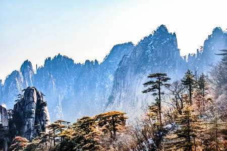 Natural Landscape of Beihai Grand Canyon, Huangshan Scenic Spot, Huangshan City, Anhui Provinceの写真素材