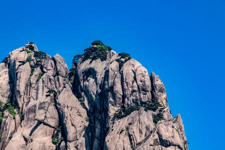 Natural Landscape of Lianhua Peak in Huangshan Scenic Spot, Huangshan City, Anhui Provinceの写真素材